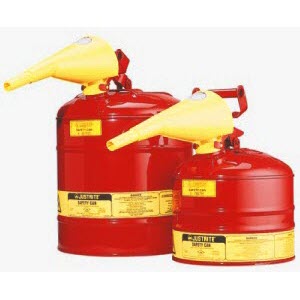 JUSTRITE 7150110 5 Gallon Type I Steel Safety Can with Funnel